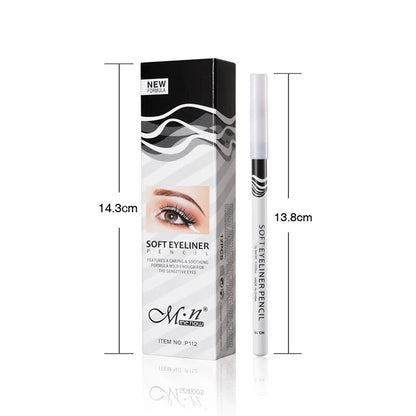 12Pcs/box White Eyeliner Waterproof Eyeliner Pencil Smooth High Gloss Eyeshadow Cosmetics Eye Brightener Makeup Tools