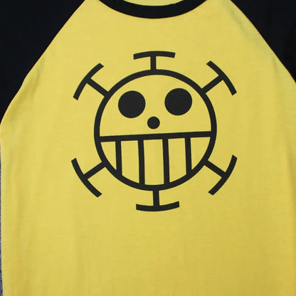 Anime One Piece Trafalgar Law Cosplay Men's Short Sleeve Cartoon T-Shirt Fashion Casual Tops Tee Shirts Costume