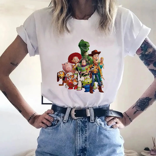 T shirts Women Fashion Clothes Disney Toy Story Big Family Graphic Tshirt Top Lady Print Female Tee Unisex T-Shirt