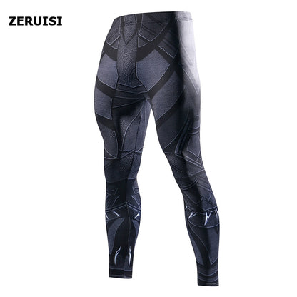 Men Skinny Pants High Quality 3D Pattern Pants Bodybuilding Jogger Fitness Skinny Leggings Trousers Sportswear Yoga Bottoms