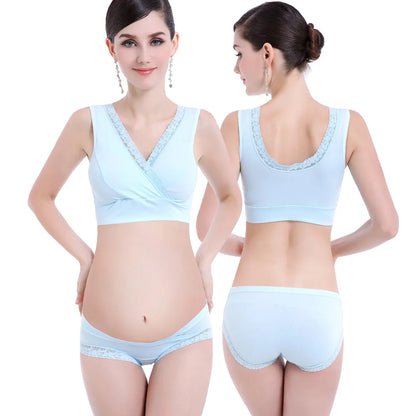 ZTOV Cotton Breastfeeding Maternity Bras Sleep Nursing Bras for Feeding Pregnant Nursing Underwear Clothes Size M/L/XL/XXL/XXXL