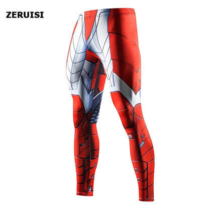 Men Skinny Pants High Quality 3D Pattern Pants Bodybuilding Jogger Fitness Skinny Leggings Trousers Sportswear Yoga Bottoms