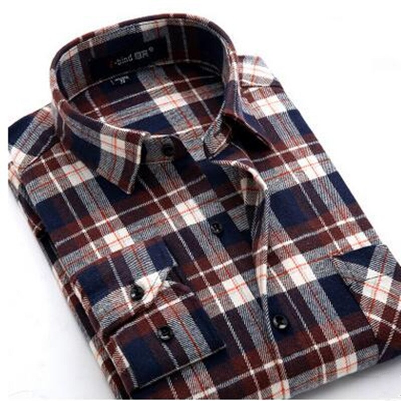 Men Plaid Shirt 2023 New Autumn Winter Flannel Casual Shirt Men Shirts Long Sleeve Chemise Homme Cotton Male Check Shirts