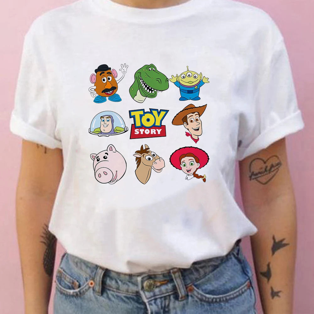 T shirts Women Fashion Clothes Disney Toy Story Big Family Graphic Tshirt Top Lady Print Female Tee Unisex T-Shirt