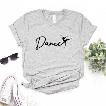 Dance Ballet Print Women Tshirts Casual Funny t Shirt For Lady Yong Girl Top Tee Hipster FS-101