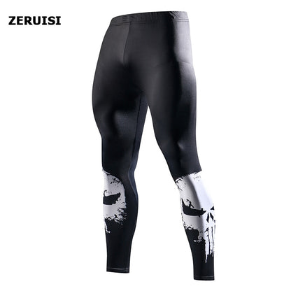 Men Skinny Pants High Quality 3D Pattern Pants Bodybuilding Jogger Fitness Skinny Leggings Trousers Sportswear Yoga Bottoms