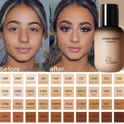 Brand 40ml Face Foundation Makeup Base Cream Mineral Full Coverage Concealer No Cracking No Drying Waterproof Face Corrector