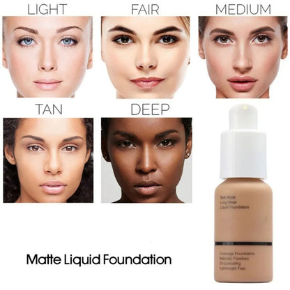 Fashion Women Face Makeup Foundation Cream Soft Matte Long Wear Oil Control Concealer Cream