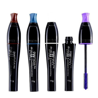 4 Color Mascara Waterproof Fast Dry Eyelashes Curls Extension Make-Up Eyelashes Blue Brown Purple Black Mascara Party Use