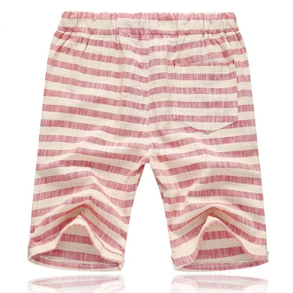 SHAN BAO brands men 2022 summer shorts fashion style and comfortable breathable Cotton stripe leisure men's beach shorts