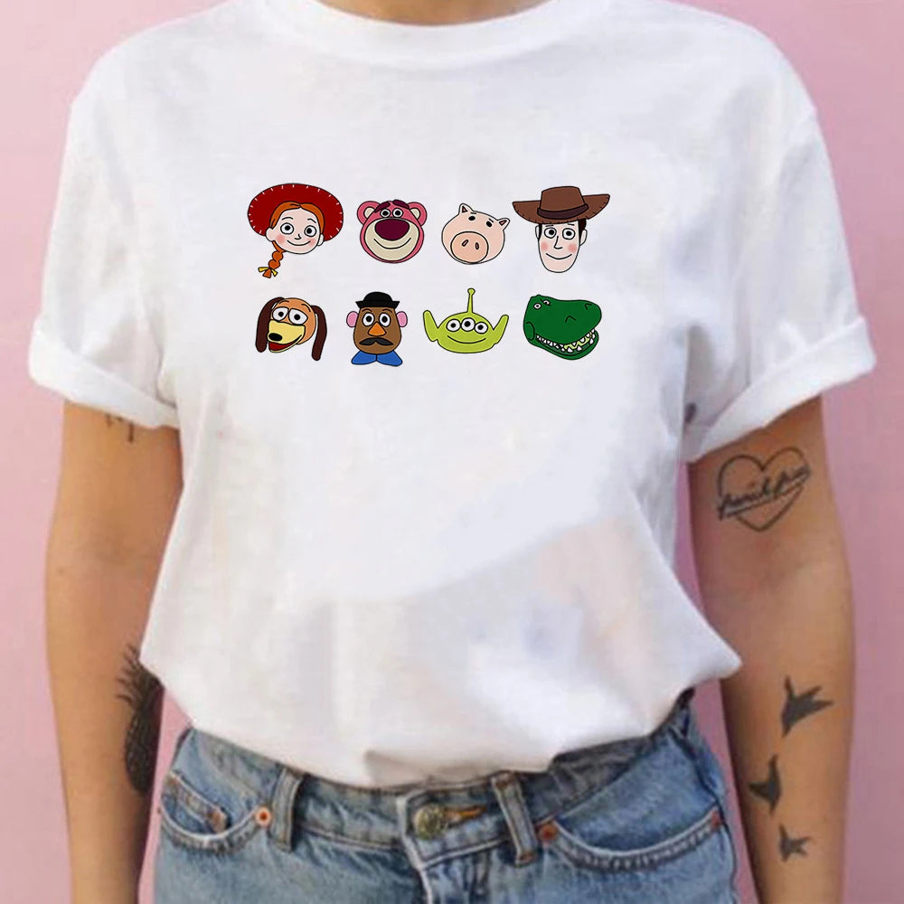 T shirts Women Fashion Clothes Disney Toy Story Big Family Graphic Tshirt Top Lady Print Female Tee Unisex T-Shirt