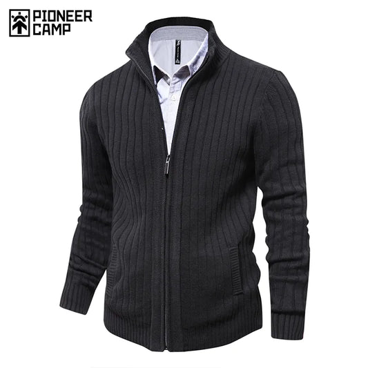 Pioneer Camp men sweaters knitted zipper cardigan male Top quality famous brand clothing christmas sweater