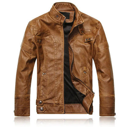 New arrive brand motorcycle leather jacket men men's leather jackets jaqueta de couro masculina mens leather coats