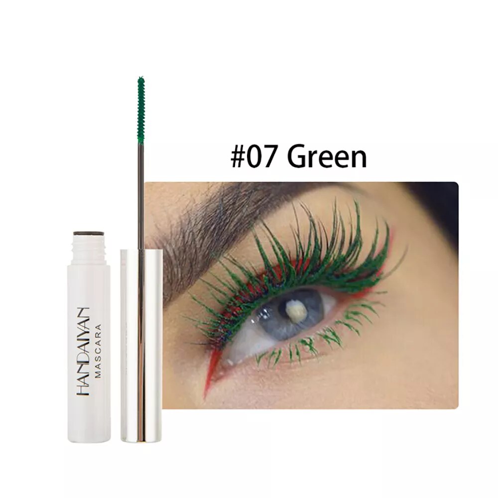 Green 2.5mm Slim Brush Head Mascara Increase eyelash volume lengthen eyelashes Natural Waterproof Long-Lasting Eye Cosmetic