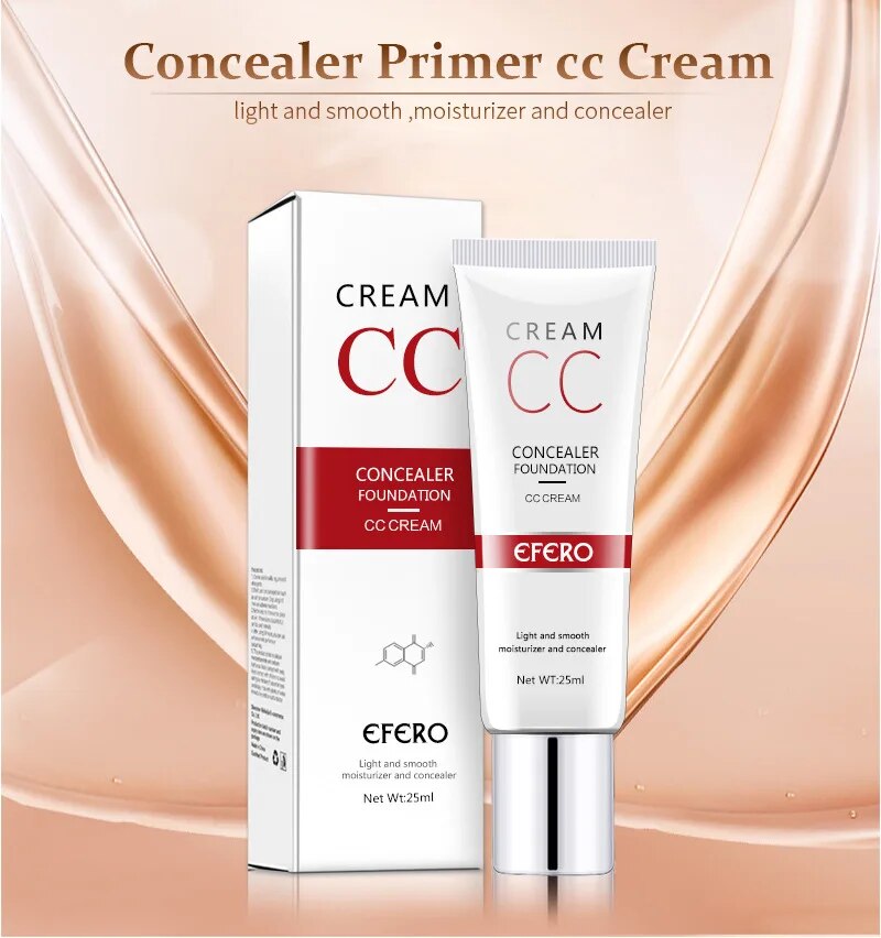 EFERO BB Cream Makeup Face Foundation CC Cream Brightening Concealer Cream Whitening Foundation Concealer Base Primer Concealer