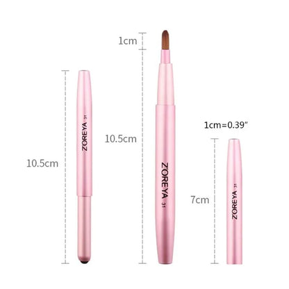 Portable Retractable Lip Brush Lipstick Applicator Makeup Tool