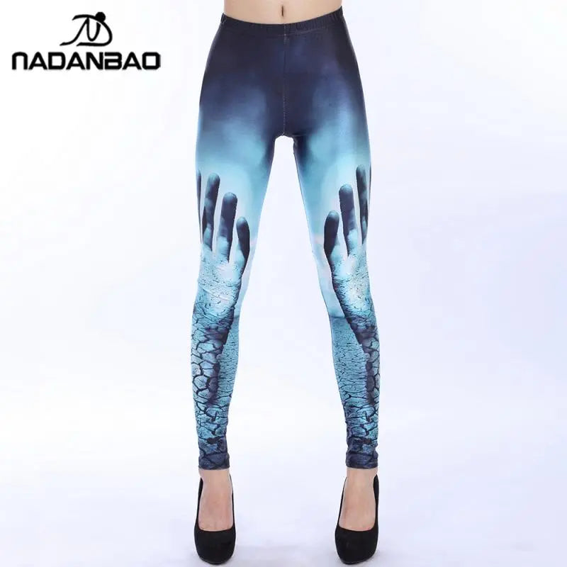 NADANBAO New Fashion Cute Cartoon Slim Legins High Waist Elastic  Leggins Printed Women Leggings Women Pants