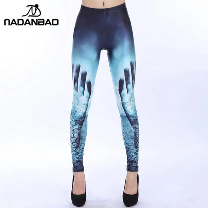 NADANBAO New Fashion Cute Cartoon Slim Legins High Waist Elastic  Leggins Printed Women Leggings Women Pants