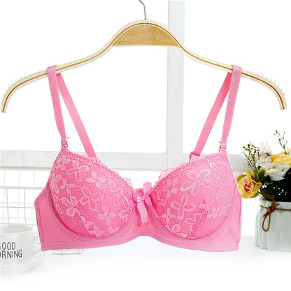 High quality underwire push up bra gathered breast woman bra double cup Push Up T Shirt Bra