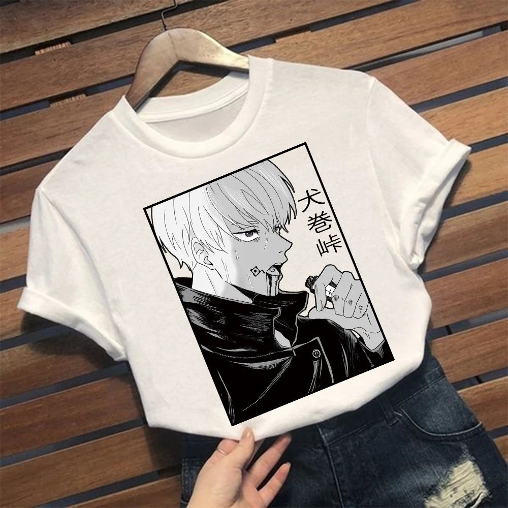 Hot anime Jujutsu Kaisen Women Tshirt Tops Harajuku Summer Graphic Tees Fashion Gojo Satoru Tops Cartoon women T-shirt