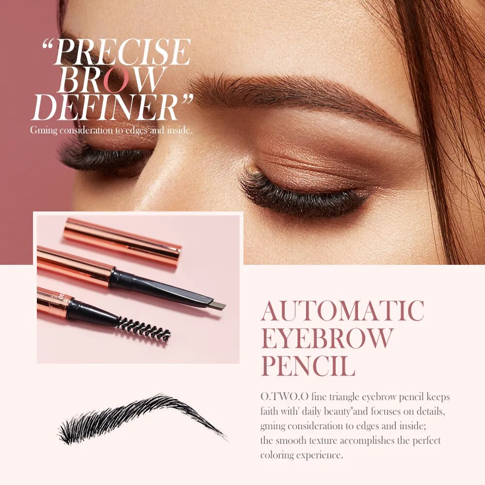 O.TWO.O Ultra Fine Triangle Eyebrow Pencil Waterproof Makeup Blonde Brown Eyebrows Precise Brow Definer Eye Cosmetics 6 Colors