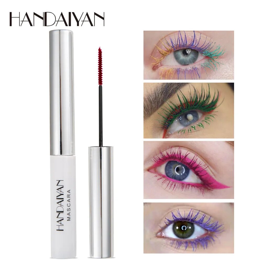 Green 2.5mm Slim Brush Head Mascara Increase eyelash volume lengthen eyelashes Natural Waterproof Long-Lasting Eye Cosmetic