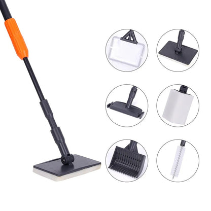 6 in 1 Aquarium Cleaning Tools Kit Aquarium clamp Set Fish Tank Net Gravel Rake Algae Scraper Fork Sponge Brush Glass Cleaner