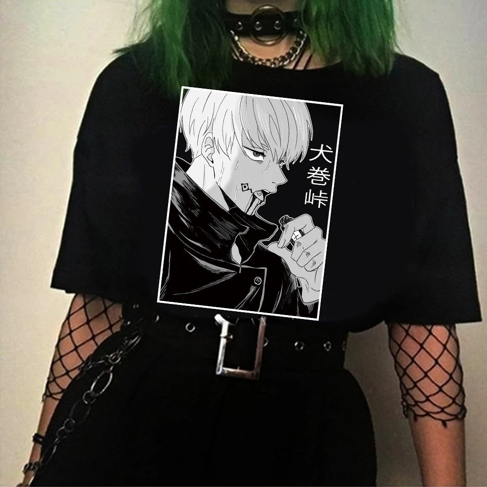 Hot anime Jujutsu Kaisen Women Tshirt Tops Harajuku Summer Graphic Tees Fashion Gojo Satoru Tops Cartoon women T-shirt