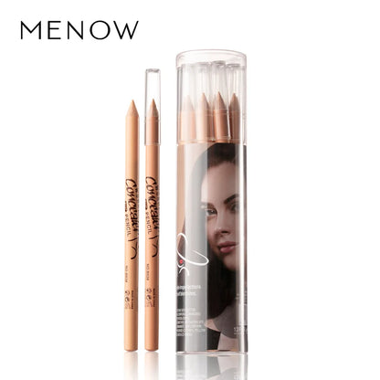 Hot Selling Menow P137 Wooden Rod Concealer Pen Cover 12 Scars Color Pencil High Gloss Pen Makeup Goods Cosmetic Gift for Women