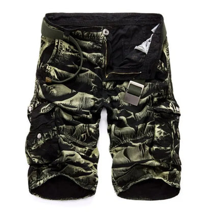 Mens Military Cargo Shorts 2023 New Brand New Army Camouflage Shorts Men Cotton Loose Work Casual Short Pants No Belt