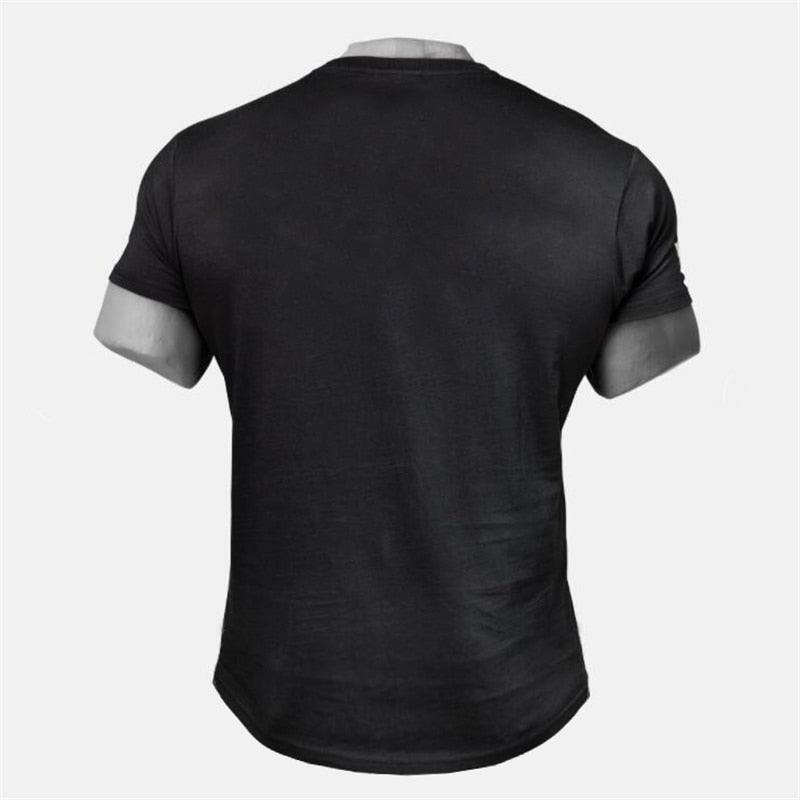 Muscleguys Brand Fitness Tshirt Man Summer cotton Tops Men Short Sleeve T Shirt Fashion Print Bodybuilding tshirt gyms Clothing