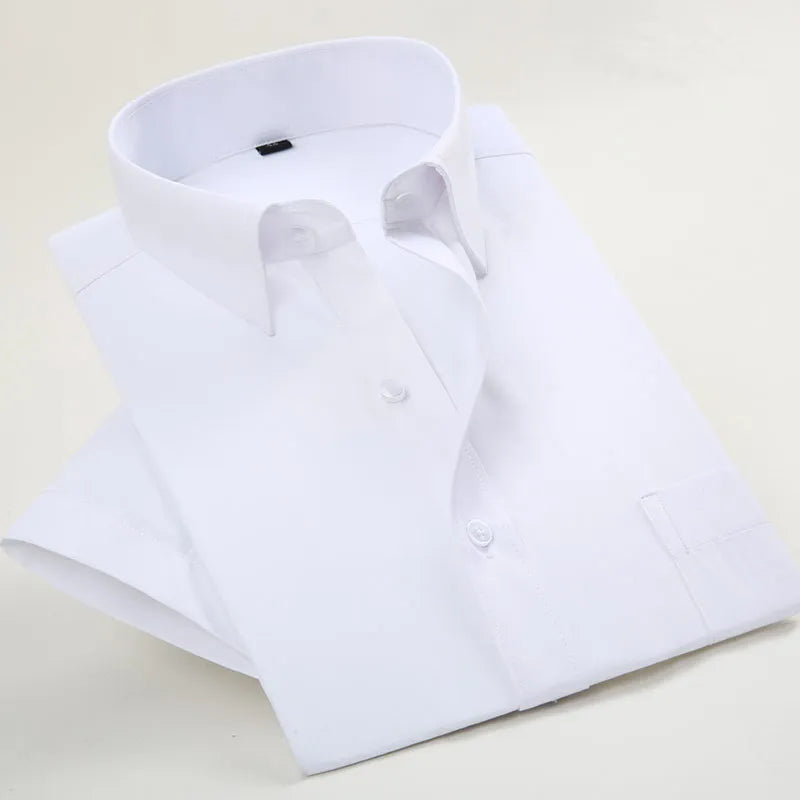 New Arrival Men's Fashion Clothing Solid Color Twill Shirts Men's Business Formal Dress Shirts Work Wear Clothes For Men