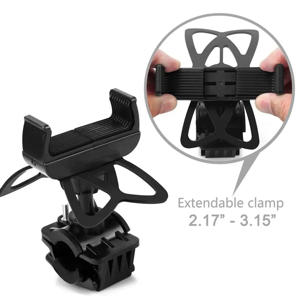 Universal Bike Bicycle Mobile Phone Holder Anti-Slip Motorcycle Handlebar Mount for iPhone X Xs Max Samsung Huawei Xiaomi Redmi