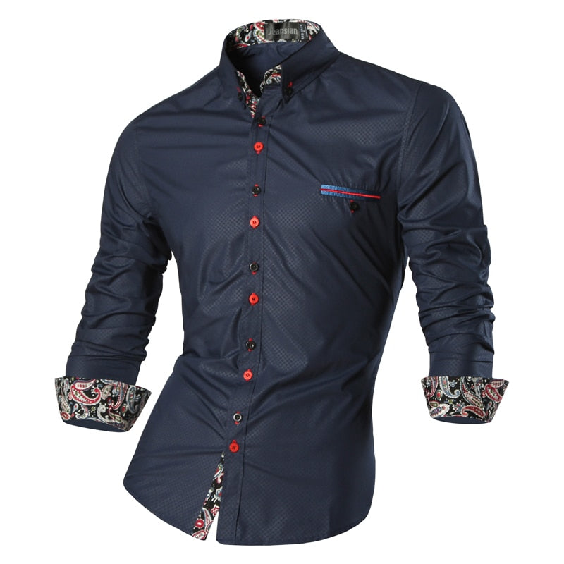 jeansian Spring Autumn Features Shirts Men Casual Jeans Shirt New Arrival Long Sleeve Casual Male Shirts Z027