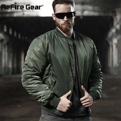 MA1 Army Air Force Fly Pilot Jacket Military Airborne Flight Tactical Bomber Jacket Men Winter Warm Aviator Motorcycle Down Coat