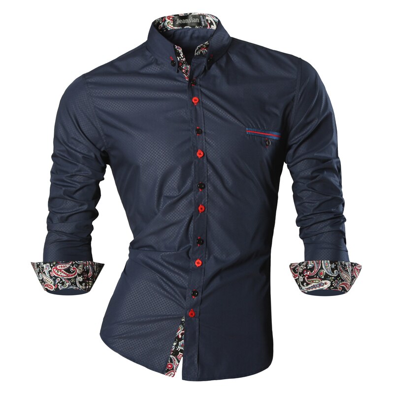 jeansian Spring Autumn Features Shirts Men Casual Jeans Shirt New Arrival Long Sleeve Casual Male Shirts Z027