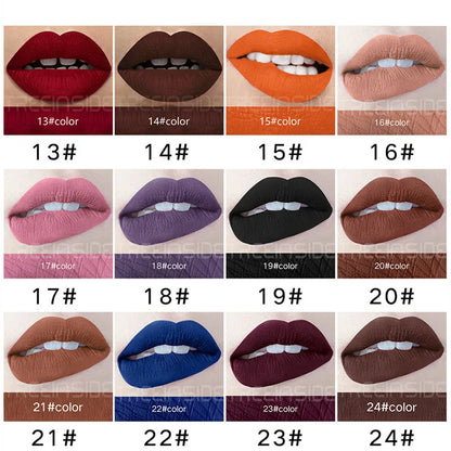 30 Color Matte Lip Gloss Velvet Glossy Lip Gloss Red Lipstick Waterproof Long-lasting Matte Liquid Lipstick