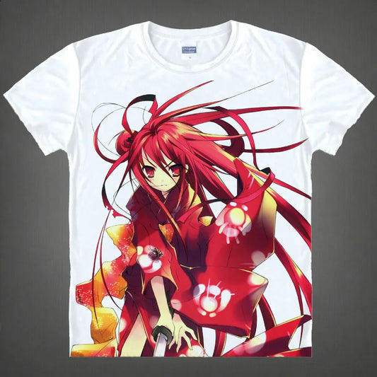 Anime Shakugan no Shana Cute T-Shirt Summer Tee Short Sleeve Tops Unisex Cosplay S-XXL