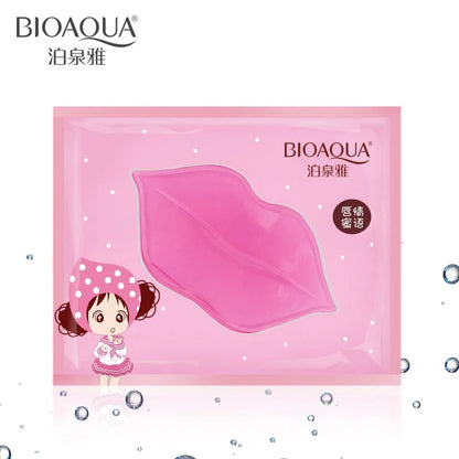 BIOAQUA 10pcs Skin Care Crystal Collagen Lip Mask Moisture Essence Lip Care Pads Anti Ageing Wrinkle Patch Pad Gel For Makeup