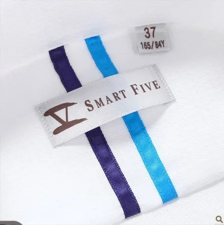 Smart five White Men Shirt 2022 New Brand-Clothing Long Sleeve Cotton Camisa Masculina  White Slim Fit Shirt Men SFL4K07B