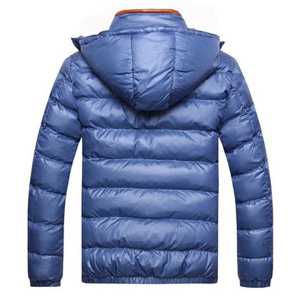 Mountainskin Hooded Men's Winter Jackets Casual Parkas Men Coats Thick Thermal Shiny Coats Slim Fit Brand Clothing 7XL SA045