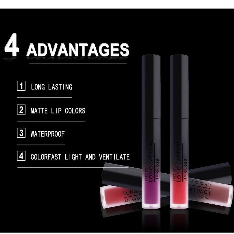 30 Color Matte Lip Gloss Velvet Glossy Lip Gloss Red Lipstick Waterproof Long-lasting Matte Liquid Lipstick