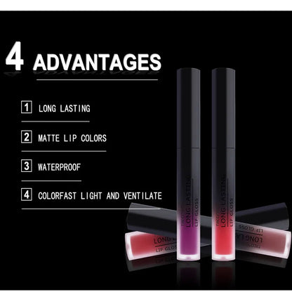 30 Color Matte Lip Gloss Velvet Glossy Lip Gloss Red Lipstick Waterproof Long-lasting Matte Liquid Lipstick