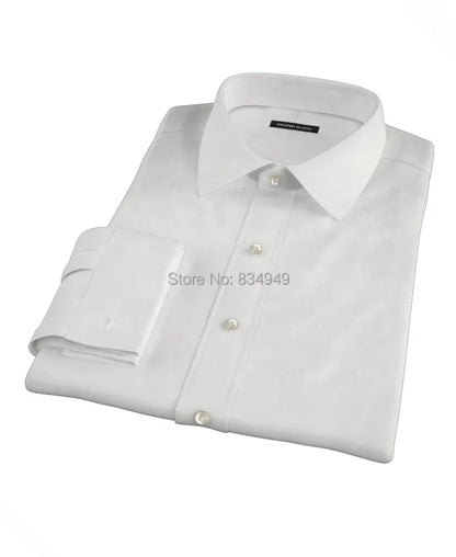 Tailored Mens Dress Shirts Custom Made White Long Sleeve Man Dress Shirt Male Wedding Men Chemises Sur Mesure De Qualite De Luxe
