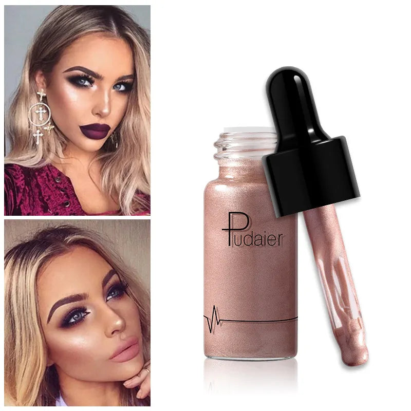 Profession Face Makeup Liquid Highlighter Countour Shimmer Shiny Bronzer Long Lasting Brighten Face Highlighter