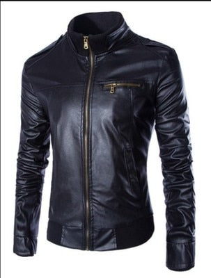2020 New Fashion PU Leather Jacket Men Jaqueta De Couro Masculina Brand Mens Jackets And Coats Skinny Fitness Motorcycle Jacket