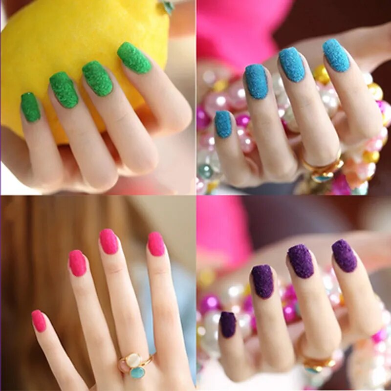 17 Colors 3D Candy Velvet Nail Glitter Nail Accessories Flocked Fuzzy Soft Manicure Villus nail art makeup Powder puff velvet
