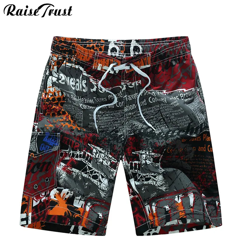 Men's Shorts Mens Summer Beach  beach shorts  Men Boardshorts Man  Board Short Pants 2018 Quick Dry Silver Casual shorts