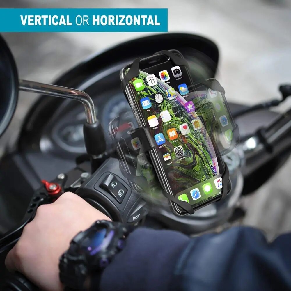 Universal Bike Bicycle Mobile Phone Holder Anti-Slip Motorcycle Handlebar Mount for iPhone X Xs Max Samsung Huawei Xiaomi Redmi