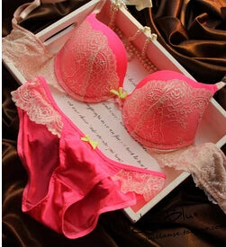 Underclothes Brand Underwear Women Bras B C cup Lingerie set With Brief Sexy Lingerie Lace Embroidery Bra Sets Bowknot Bras